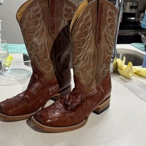 Shyanne Brown Ostrich Western Boots